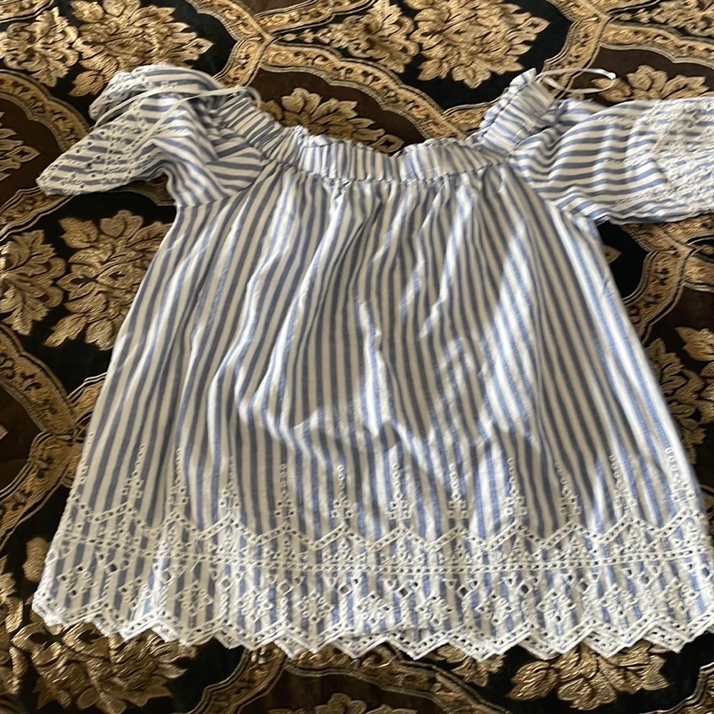 Blue and White H&M shirt